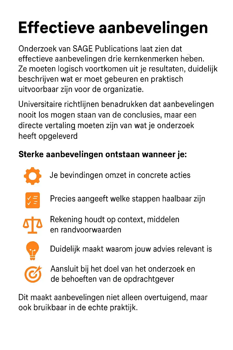 Wetenschappelijke inzichten over aanbevelingen