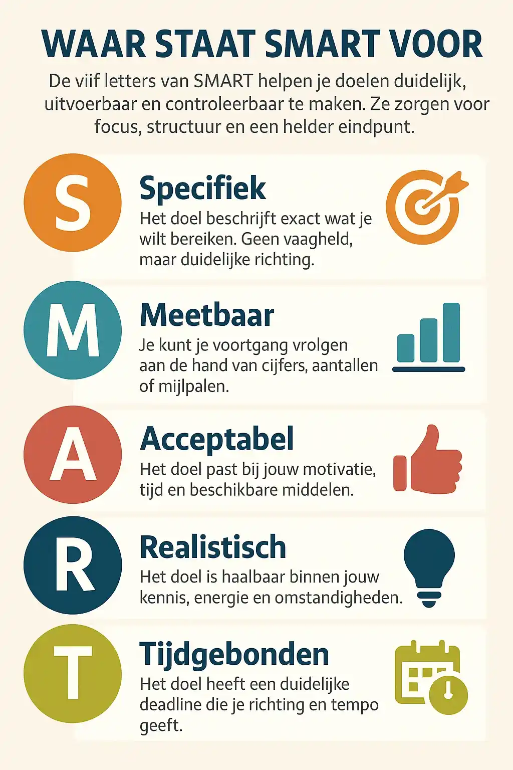 Waar staat SMART voor?