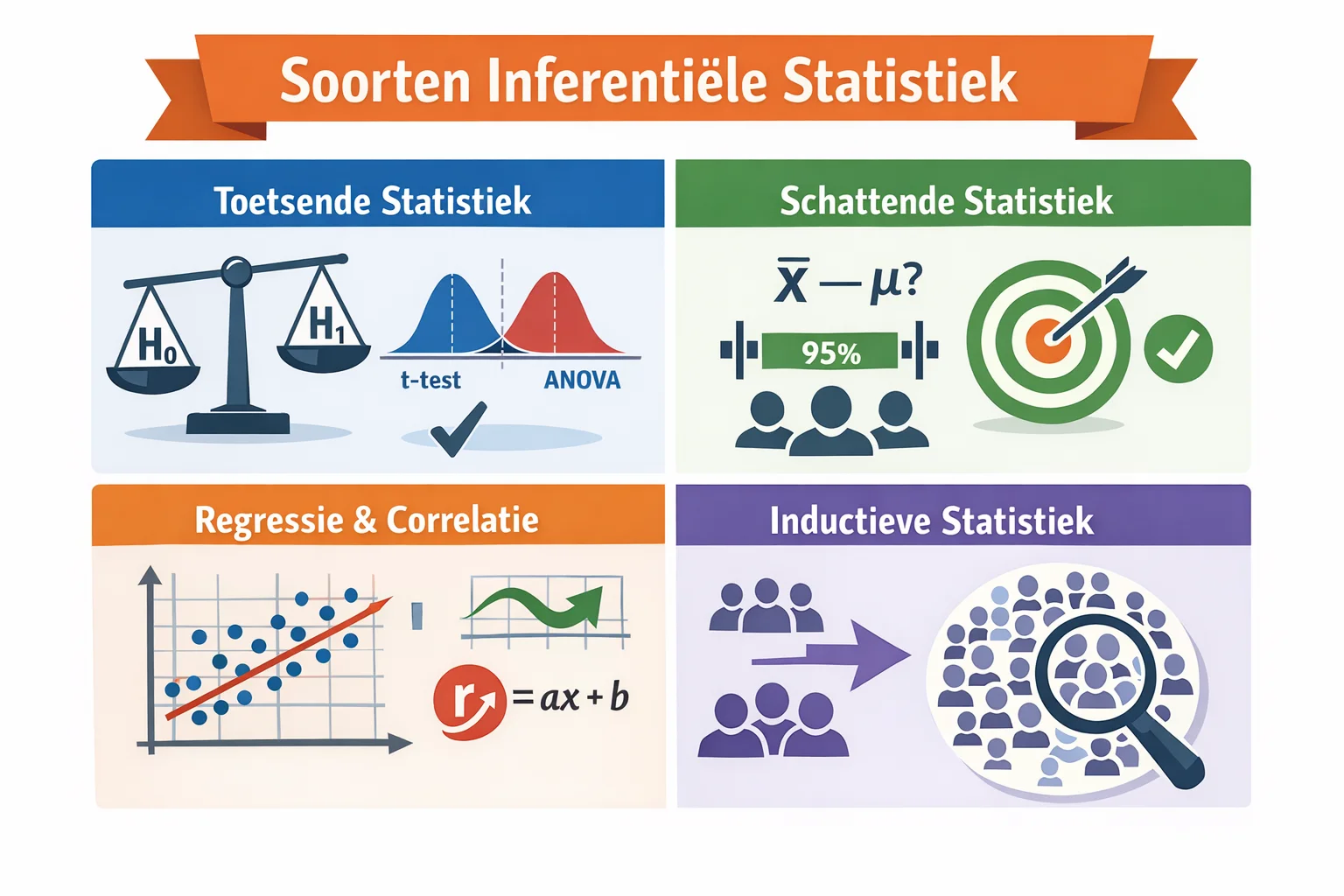 Soorten inferentiële statistiek