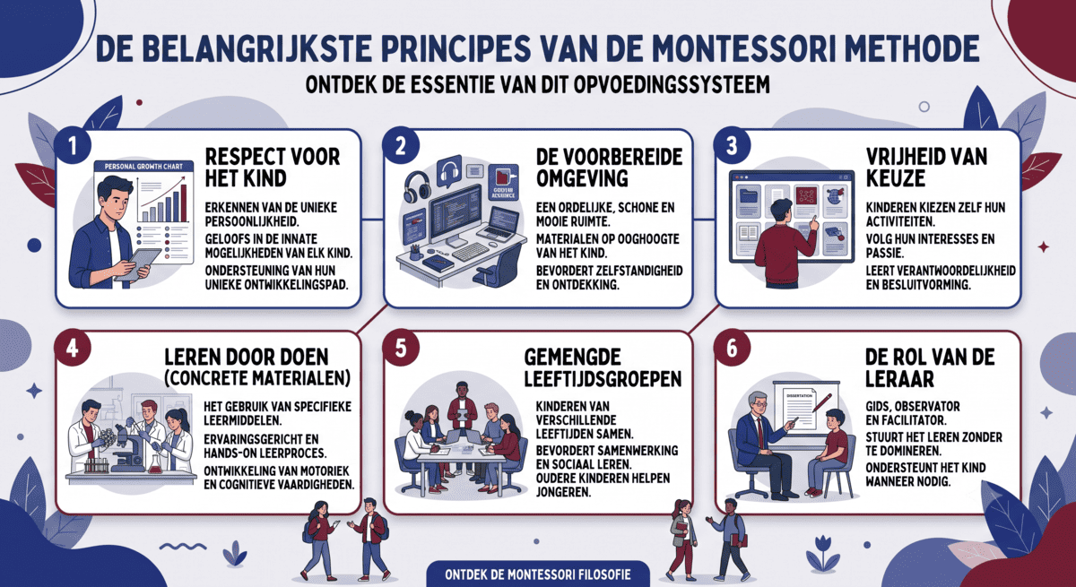 De belangrijkste principes van de Montessori methode