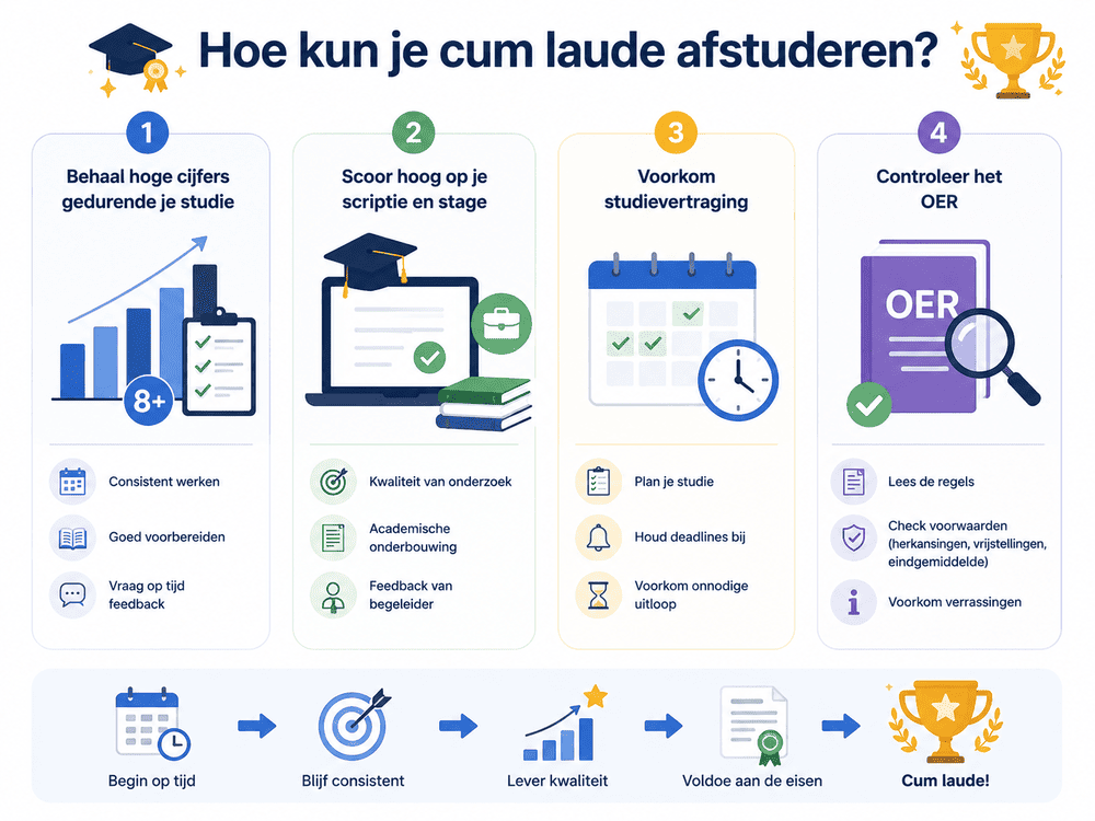 Cum laude afstuderen: betekenis, eisen en tips 21 Hoe kun je cum laude afstuderen?